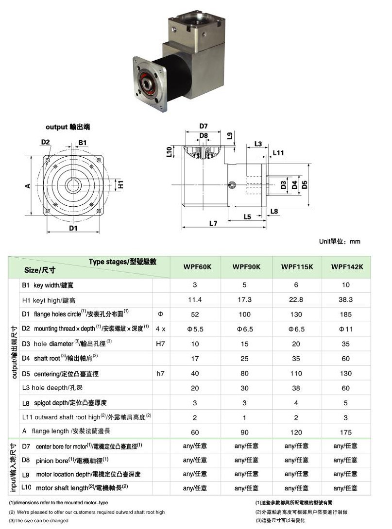 WPL系列直角型精密行星減速機
